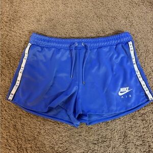Nike Women's Royal Blue Air Athletic Shorts with Side Tape